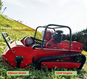 Pratico Tosaerba Cingolato Telecomandato <span class=keywords><strong>con</strong></span> Motore Diesel da 12HP, <span class=keywords><strong>Avviamento</strong></span> <span class=keywords><strong>Elettrico</strong></span>, Larghezza di Taglio 800mm, Prodotto in Cina - Product Image 2