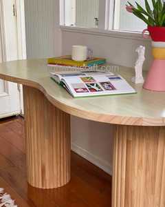 Mesa de centro de madera hecha a mano, muebles de granja rústicos de madera maciza, mesa de centro de sala de estar moderna - Product Image 1