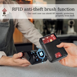 Portafoglio Bifold in Pelle e Metallo con Blocco RFID di Precisione CNC, Sottile, con Fermasoldi Interno - Product Image 4