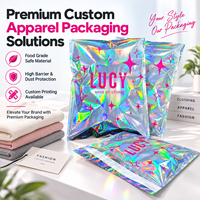 Fabricant OEM & ODM – Sacs holographiques autocollants métallisés pour vêtements, emballage personnalisé avec logo, GRS Sedex