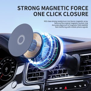 Support d'aspiration magnétique <span class=keywords><strong>lumineux</strong></span> 15w charge rapide Triangle support de téléphone de <span class=keywords><strong>voiture</strong></span> stable chargeur sans fil 360 support de chargeur de Rotation - Product Image 3