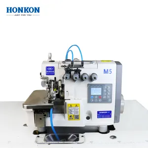 HK-M5 unidade direta overlock máquina de costura mecânica automática completa computada alta velocidade