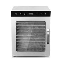 10-laags Huishoudelijke Dubbellaagse Voedsel Gedroogd Fruit Machine Roestvrijstalen Uitdrogingsdroger SS-10H 220-240V/110V