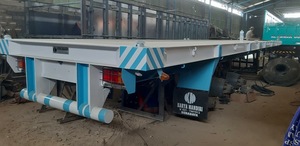 Luen 4 eixos 80ton 40 pés 45ft recipiente liso semi reboque usado caminhão reboque para ghana - Product Image 2