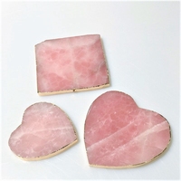Plateau de service en quartz rose 2026, design unique, plateau en améthyste