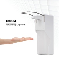 Distributeur de savon liquide de salle de bain en aluminium ABS plastique hôtel 1000ml pour hôpital