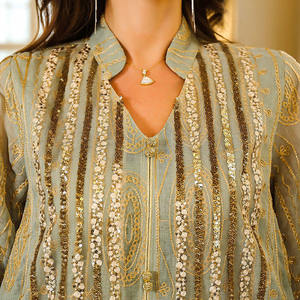 Robe patchwork imprimée brodée pour femmes robe musulmane à manches longues robe ample pour femmes robe marocaine usine de vêtements pour femmes - Product Image 3