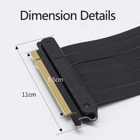 PCI Express 3.0 X 16 Riser-Karte Verlängerung 90 Grad Kunststoff Grafikkarten-Adapterkabel 30cm Flexibles Bandkabel für Desktop-PCs Lagernd