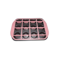 Moule à cupcake à muffins en acier au carbone antiadhésif avec diviseur de cupcake en plastique et demi-demi ensemble de moules à cupcake, outils de décoration de gâteau