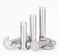 Goupille cylindrique en acier inoxydable M4 x 30 35 40 de type amélioré BSF avec rainure pour rondelle de positionnement, version 20 pièces