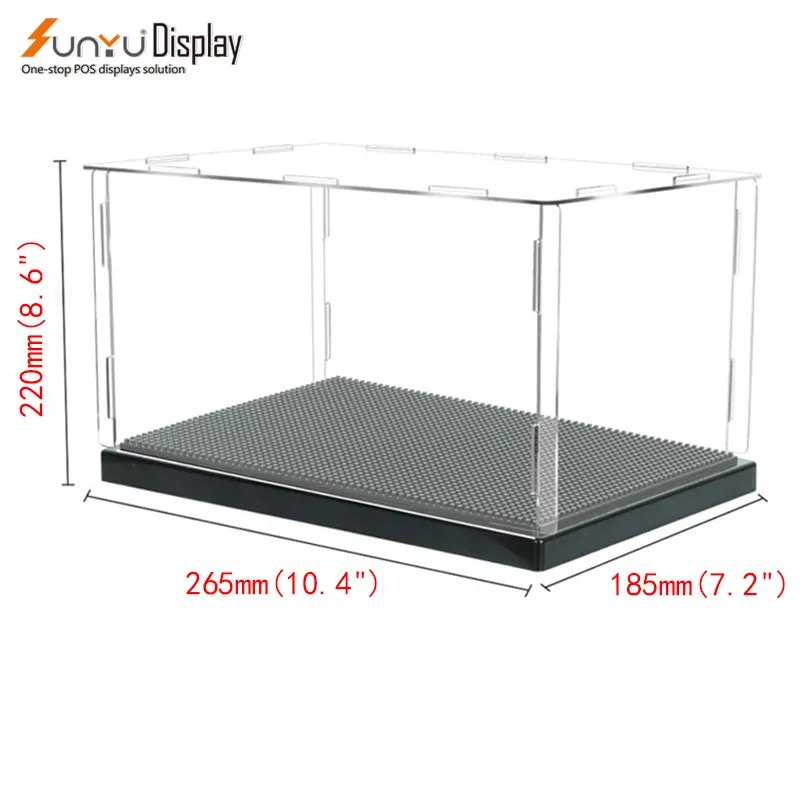 Factory Direct Transparent Product Showcase Box Acryl Vitrine mit Sockel