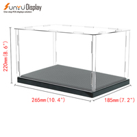 Vitrine acrylique de boîte de vitrine de produit transparente directe d'usine avec l'affichage bas de plexiglass