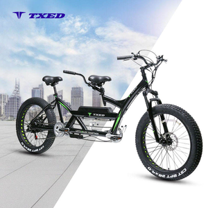 Vélo électrique <span class=keywords><strong>tandem</strong></span> TXED, dernier modèle, 7 vitesses, 48V 500W, <span class=keywords><strong>moteur</strong></span> roue arrière PE 26 pouces, batterie 13Ah, <span class=keywords><strong>pour</strong></span> les voyages - Product Image 1