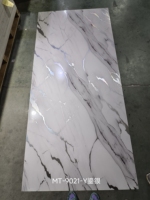 Panneau mural en PVC stratifié brillant 1220*2440 pour décoration intérieure, feuille de marbre UV pour la maison et le bureau