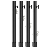 Prolongateurs de pieds de table en acier au carbone, rehausseurs de hauteur portables pour tables pliantes à pieds droits/courbes