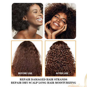 Ensemble de soins capillaires soyeux pour cheveux colorés, gel nourrissant à la kératine, après-shampoing, soin des racines des cheveux personnalisés - Product Image 2