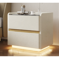 Table de Chevet Intelligente Moderne de Luxe en Bois Pliante avec Miroir et Recharge Sans Fil pour Appartement – Vente en Gros