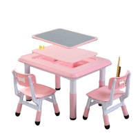 Ensemble de bureau et chaise pour enfants de la maternelle, meubles de classe, table et chaise rectangulaires en plastique pour enfants de l'école, à prix abordable, à vendre