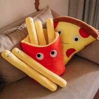 Peluche Frites Françaises en Gros, Jouet en Peluche Alimentaire Personnalisé, Thème Fast-Food, Peluche Rembourrée Hamburger Hot-Dog Frites, Jouet Doux