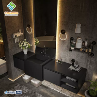 Meubles de salle de bain modernes OEM 2025, ensemble complet avec table, bureau, armoire, panneau, miroir, robinet d'évier pour chambre à coucher et salle à manger