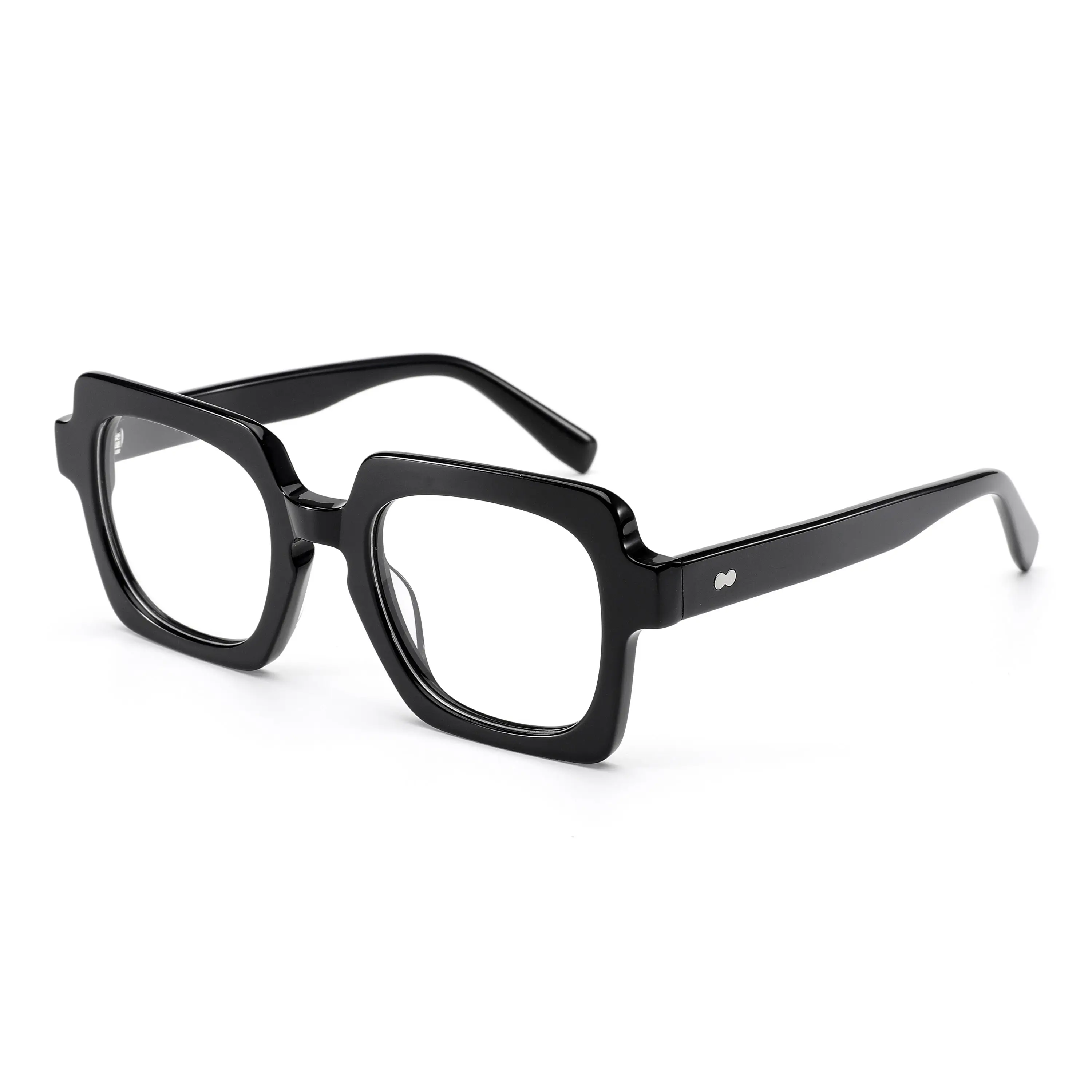 إطارات نظارات مربعة عكسية عالية الجودة تصميم ريترو فاخرة من زجاج الأسيتات إطارات نظارات رجالي