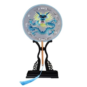 Chinese Style Court Classical Long Handle Group Fan <b>Embroidery</b> <b>Kit</b> <b>for</b> <b>Beginners</b> Cross Stitch - Product Image 5