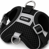 Harnais et laisse réfléchissants anti-traction pour chien, ensemble doux et réglable pour chiens de petite et moyenne taille