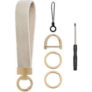 Chaveiro Elástico Trançado Personalizável para Carro, Cordão para Crachá de Trabalho, Chaveiro de Pulso, Pingente de Hardware - Product Image 3