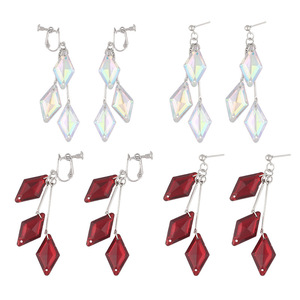 ต่างหูคริสตัลสีฟ้าแบบหนีบหูหลากสีสำหรับวันเดอร์แลนด์เกมใหม่ - Product Image 3