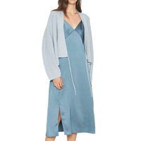 Vente en gros de kimono fantaisie doux ample ouvert sur la poitrine long pour femmes manteau portefeuille cardigan basique en laine et cachemire pull pour femmes