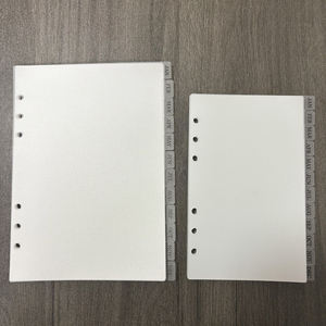 Lussuoso personalizzato <span class=keywords><strong>A5</strong></span> A6 antigraffio resistente e resistente flessibile Planner in plastica a foglia larga inserto con inserto Jan.-Dec. Divisori mensili - Product Image 6