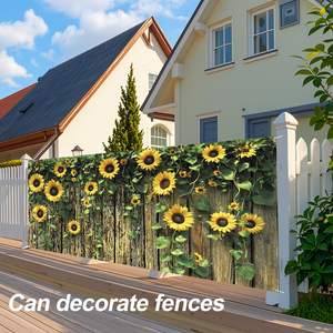 Bannière de porte de garage Tournesol – Motif floral vibrant, idéale pour clôture en bois, décoration extérieure de jardin, fêtes printemps-été, décoration intérieure - Product Image 4
