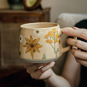 Tasse à café en céramique à fleurs françaises faite à la main, personnalisée, <span class=keywords><strong>2000</strong></span> pièces, saison limitée, haute valeur - Product Image 5