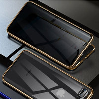 Vente chaude Anti-peep Magnétique Double Face En Verre Trempé étui de Téléphone Portable pour iPhone 11 12 Plus 13 14 15 16 17 Pro Max