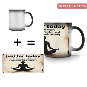 Heat Changing <b>Ceramic</b> <b>Mug</b> 11oz Frosted Black Sublimation Blank Gift Cup - Product Image 4