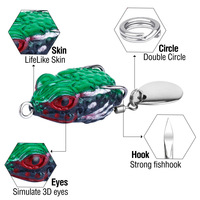 Leurre de pêche artificiel de haute qualité, simulation de grenouille 3D, 2,5 cm, 3g, pour la pêche en extérieur, leurre insecte grenouille