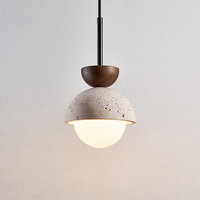 Jueone Suspension ronde en travertin jaune, très vendue, pour chambre à coucher, chevet, salle à manger et salon
