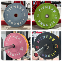Plaques de poids en fonte recouvertes de caoutchouc coloré pour les squats, les développés couchés, les soulevés de terre, les fentes sur les hanches, le yoga et le pilates, entraînement de musculation