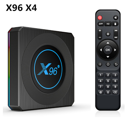 X96 X4 Amlogic S905X4 Smart RGB Light TV Box Android 11 4G 64G Wifi Youtube AV1 Media Player TVBOX 8K Set Top Box