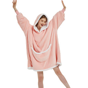 <span class=keywords><strong>ผ้า</strong></span>ห่มมีฮู้ดผ้าสักหลาดขนแกะโพลีเอสเตอร์ขนาดใหญ่สำหรับเด็กและผู้ใหญ่ - Product Image 4