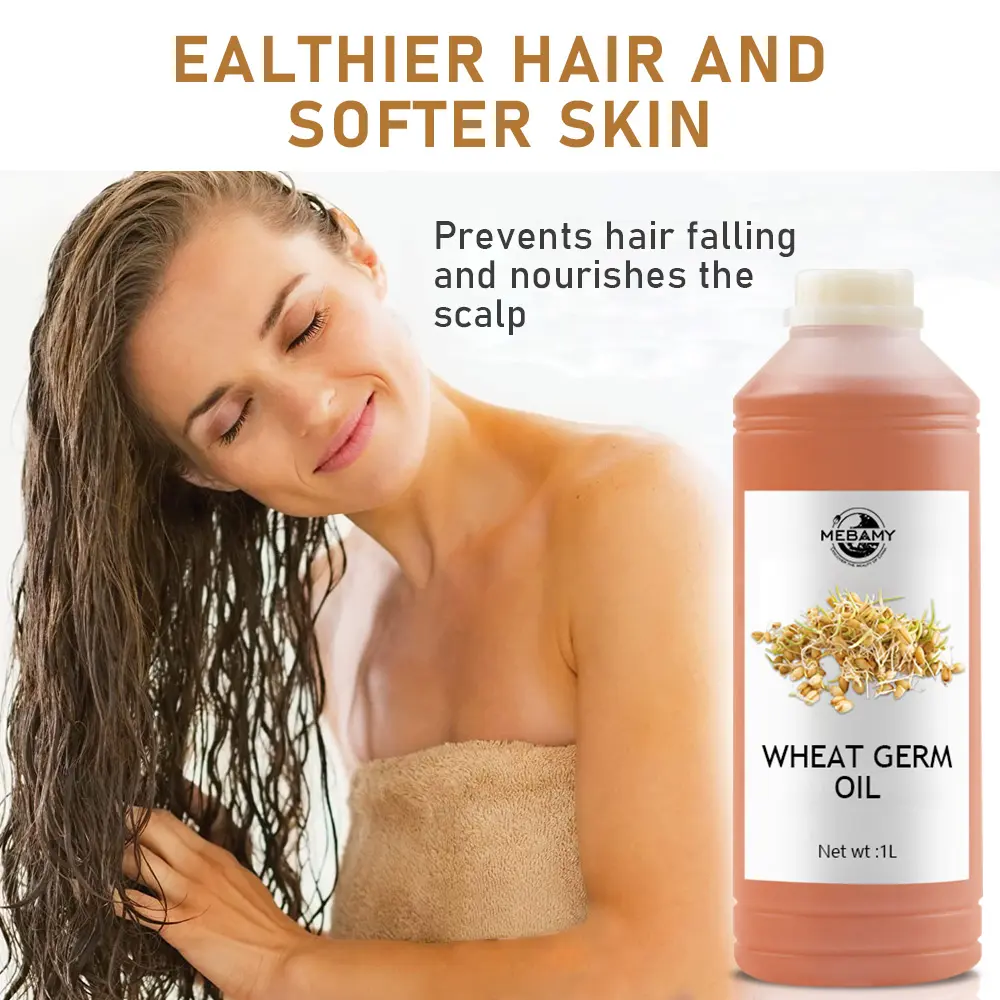 100% sfuso puro olio di germe di grano spremuto a freddo per la cura dei capelli della pelle OEM/ODM naturale di grano germe olio vegetale per il massaggio del corpo