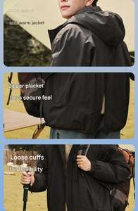 Custom Logo Unisex Winter <strong>Parkas</strong> Motorcycle Jacket Hooded 90% Duck Down Filling Waterproof Windproof Soft Shell Zipper Polyester - Product Image 2