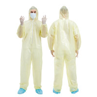 Combinaison de protection intégrale Hubei Haixin avec capuche et manchons élastiques, combinaison jetable, fabricant, vente en gros