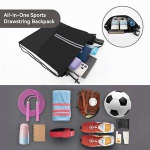 Custom Logo Fashion Sport Multifunctional Waterproof Eco-Friendly Anti-Theft Gym <b>Outdoor</b> <b>Basketball</b> Sports Backpack Drawstring - Product Image 3