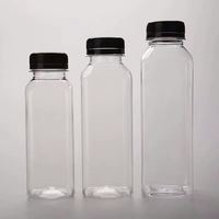 Fabricant chinois clair 200ml 250ml 300ml 350ml 400ml 450ml 500ml Bouteille en plastique de jus PET de qualité alimentaire sans Bpa avec bouchon