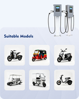 Station de recharge rapide pour moto électrique monophasée extérieure IP55 3,6 kW/7,2 kW, chargeur mural pour moto électrique