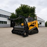 Broyeur forestier à vendre, attache hydraulique pour mini-chargeuse, idéal pour les fermes, vergers et le défrichement de terres
