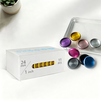 Discos Metálicos Minimalistas para Encuadernación de 24 mm, Anillos Metálicos para Planificador de 1 Pulgada