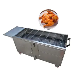 Vente directe d'usine four à poulet grillé à gaz rotatif automatique à 3 rangées Vietnam Orléans commercial barbecue voiture HJ-KJL3