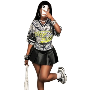 YSJY Camisetas de Fútbol Americano y Hip Hop con Estampado Digital Personalizado al por Mayor, 200 Gramos, Estilo Crop Oversized para Hombre - Product Image 2